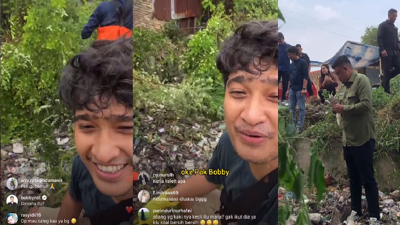 title Heboh Bobby Nasution Terjun ke Sungai Bersihkan Sampah usai Lihat Warga Live Instagram Heboh Bobby Nasution Terjun ke Sungai Bersihkan Sampah usai Lihat Warga Live Instagram