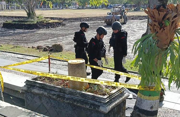 Pekerja Proyek Bangunan di Alun-Alun Wonosari Temukan Mortir Peninggalan Belanda