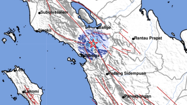 Gempa Hari Ini Magnitudo 3,8 Guncang Tapanuli Utara, Berpusat di Darat