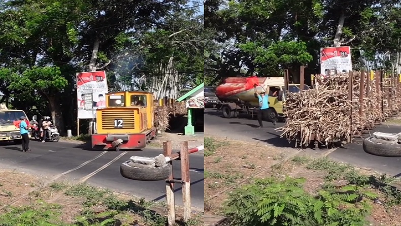 title Viral Gerbong Kereta Lori Tebu Terlepas dari Lokomotif, Penjaga Rel Teriak Panggil Masinis Viral Gerbong Kereta Lori Tebu Terlepas dari Lokomotif, Penjaga Rel Teriak Panggil Masinis