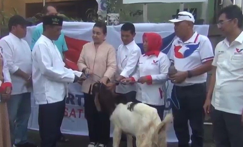 DPW Partai Perindo Bali Serahkan 2 Hewan Kurban untuk Majelis Taklim 