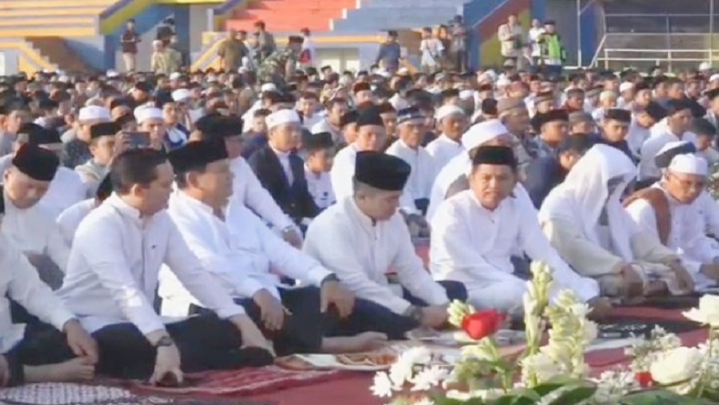Prabowo Salat Idul Adha di Cikalongwetan KBB, Maknai Pentingnya Kurban
