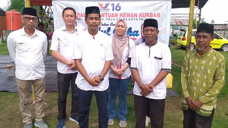 Felenia Elionora, Bacaleg DPR RI Partai Perindo Sulteng Dampingi Penyerahan Sapi Kurban