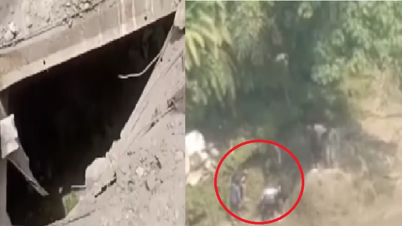 Jembatan Berlubang di Langkat Makan Korban, Ibu dan Anak Jatuh ke Sungai saat Melintas