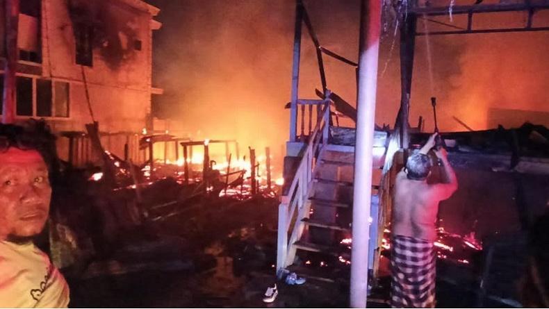 Kebakaran Hari Ini di Jambi, 7 Rumah Warga Ludes Dilalap Kobaran Api