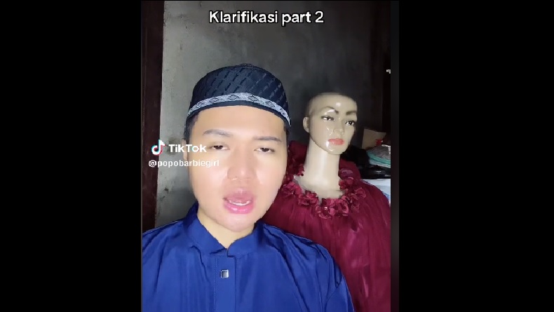 Kronologi TikToker Popo Barbie Masturbasi dengan Patung Ditangkap, Awalnya Ngaku Video Pribadi