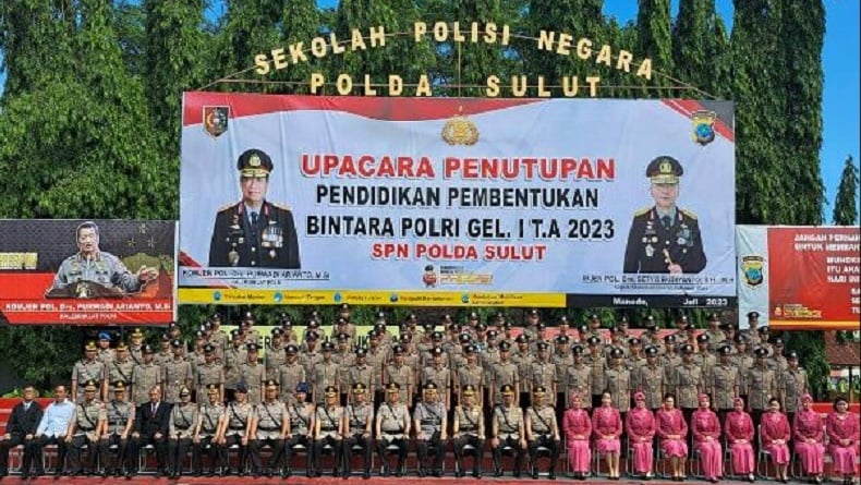 Resmi, 152 Siswa Bintara Polda Sulut Dilantik Jadi Anggota Polri