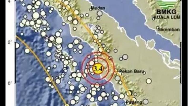Gempa Terkini M3,4 Guncang Mandailing Natal Sumatera Utara