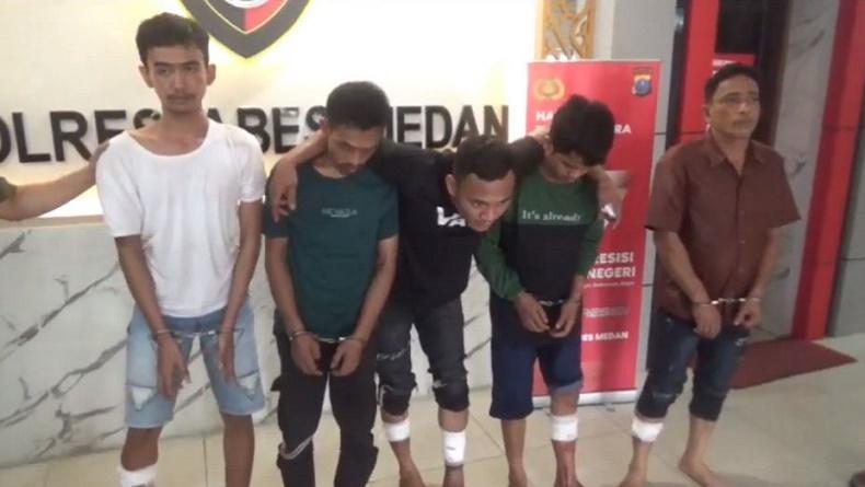 6 Begal Sadis Bersenjata Pistol Di Medan Ditangkap, 1 Orang Ditembak Mati