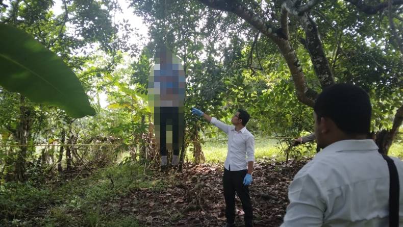 OKU Geger, Pria Ditemukan Tewas Tergantung di Pohon Rambutan