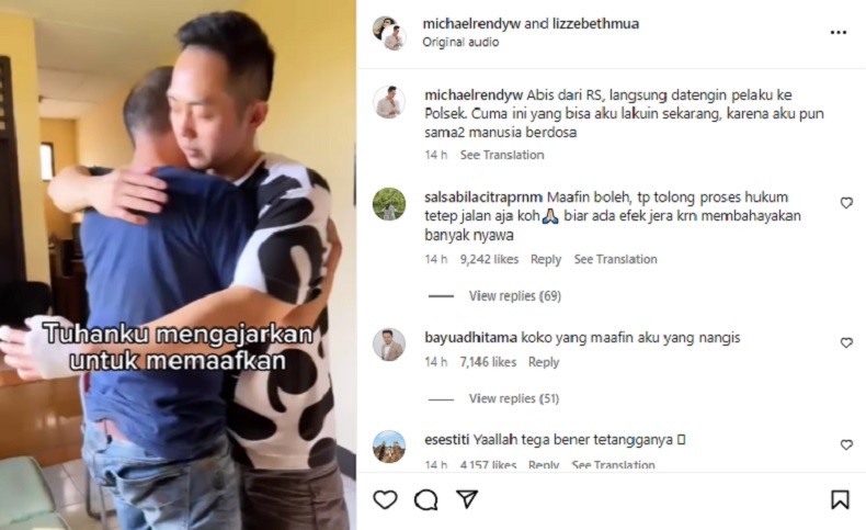 Selebgram Rendy Maafkan Tetangga yang Merampok tapi Proses Hukum Jalan Terus