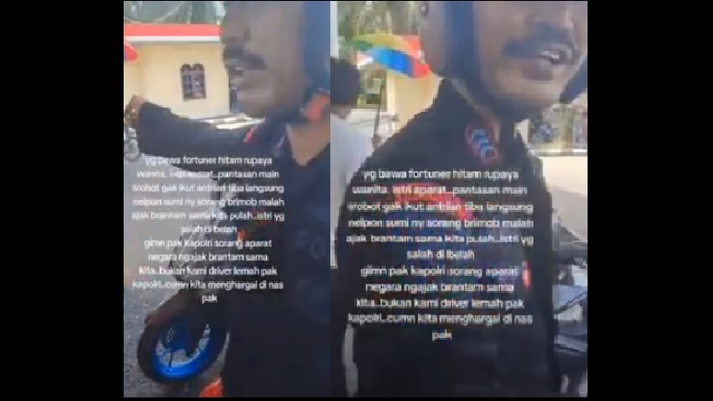 Viral Istri Anggota Brimob Serobot Antrean di SPBU Dibela Suami, Ini Kata Polda Riau