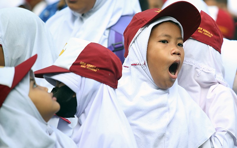 Ekspresi Siswa Baru Hari Pertama Masuk Sekolah Tahun Ajaran 2023/2024 - Bagian 1