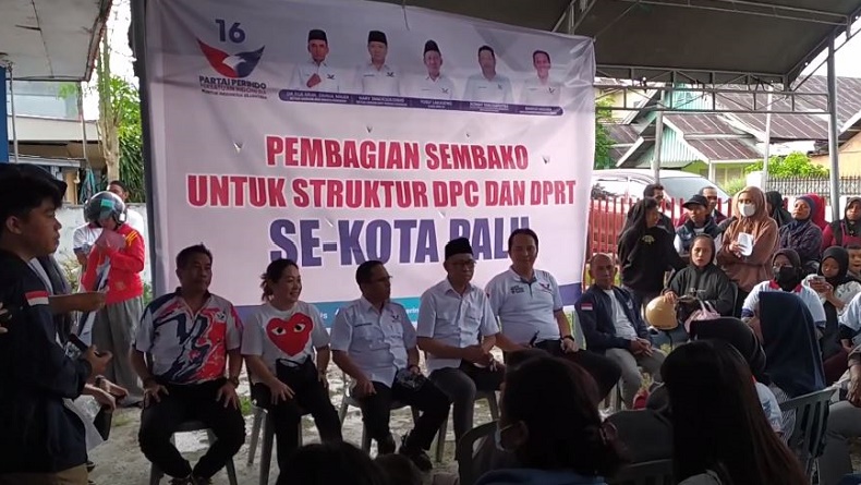 Partai Perindo Sulteng Perkuat Struktur DPC-DPRt dan Bagikan Sembako ke Pengurus
