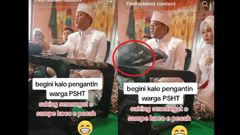 Terlalu Semangat, Pengantin Pria Ijab Kabul Pecahkan Kaca Meja saat Jabat Tangan Penghulu