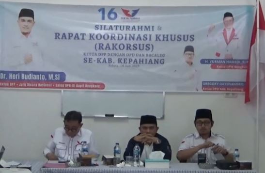 Jelang Pemilu 2024, DPD Partai Perindo Kepahiang Gelar Rakorsus dan Konsolidasi