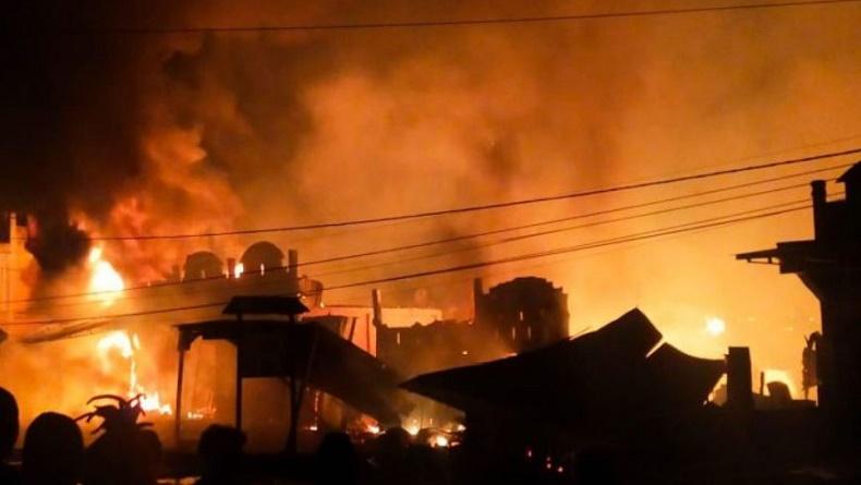 Kebakaran di Wamena, 7 Ruko dan 12 Rumah Kontrakan Ludes Dilalap Kobaran Api