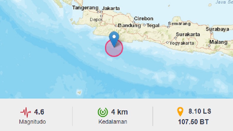 Gempa Tasikmalaya M4,6 Terasa hingga Ciamis