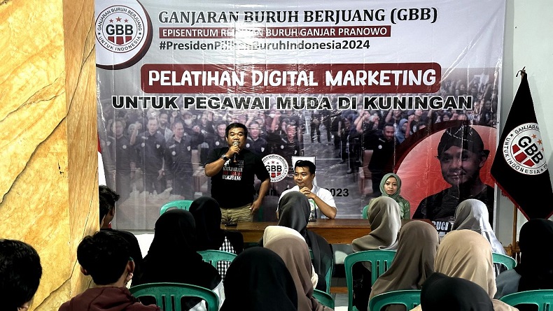 Ganjaran Buruh Ajarkan Ilmu Digital Marketing ke Pekerja Muda di Kuningan