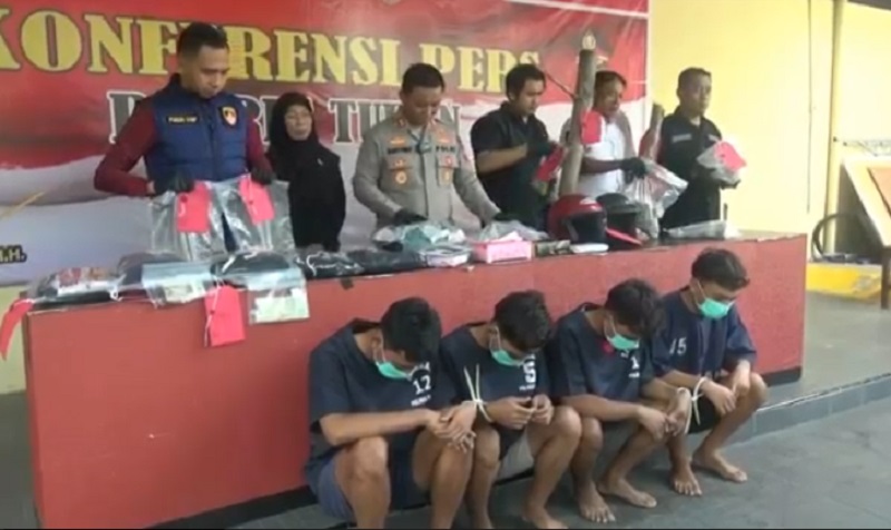 5 Pesilat di Tuban Ditangkap Polisi usai Bakar Motor Warga 
