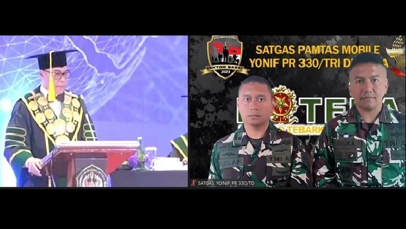 title Masih Tugas Negara, 2 Mahasiswa Unjani dari Yonif PR 330/Tri Dharma Wisuda di Markas OPM Masih Tugas Negara, 2 Mahasiswa Unjani dari Yonif PR 330/Tri Dharma Wisuda di Markas OPM