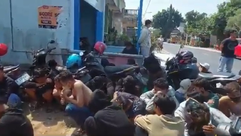 43 Pesilat di Tuban Ditangkap Polisi saat Bersiap Konvoi Bawa Senjata Tajam 