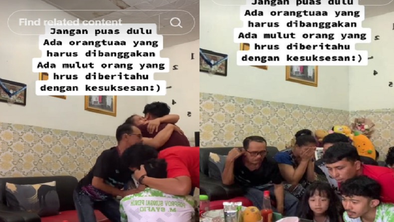 Momen Haru Sekeluarga Nobar Pengumuman Seleksi Polri, Berpelukan saat Dinyatakan Lolos