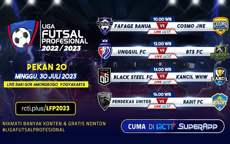 Link Live Streaming Liga Futsal Profesional 2022 2023 Hari Ini Bts Di