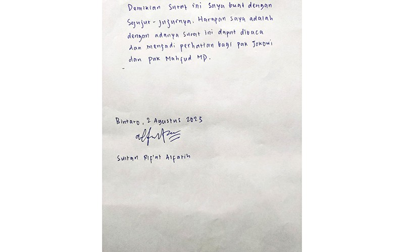 Mahasiswa Universitas Brawijaya dengan Selang di Hidung Kirim Surat ke Jokowi - Bagian 4
