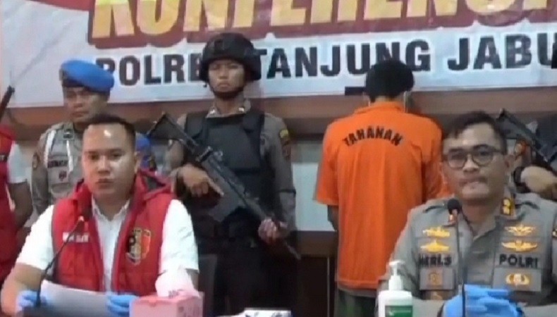 Perampok Emas Sadis di Tanjab Timur Ditangkap, Kaki Ditembak saat Kabur 