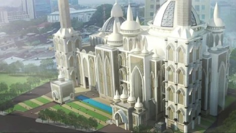 Keren, Menara Masjid Agung Sumut Akan Jadi Bangunan Tertinggi Pertama di Medan
