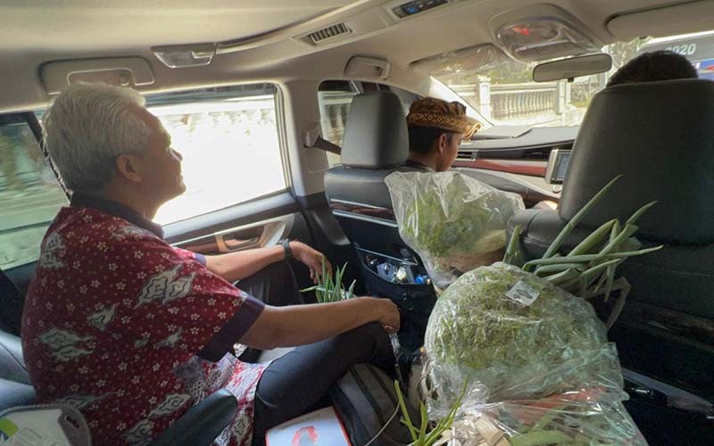 Mobil Dinas Ganjar Pranowo Dipenuhi Sayuran Pemberian Warga Boyolali - Bagian 3