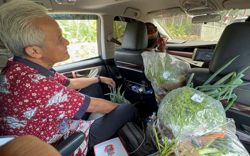 Mobil Dinas Ganjar Pranowo Dipenuhi Sayuran Pemberian Warga Boyolali - Bagian 2