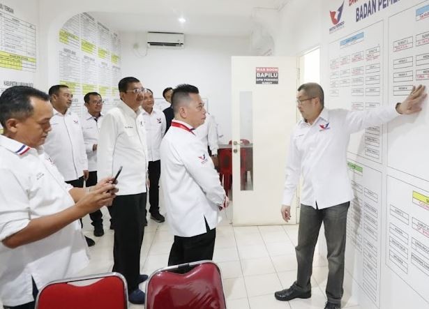 HT Tinjau War Room Bapilu Perindo Sumut Cek Kesiapan Pemenangan Pemilu 2024