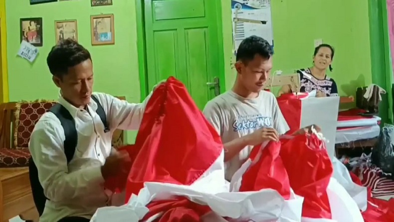 Menengok Kampung Bendera di Cimari Ciamis, HUT Kemerdekaan RI Berkah bagi Warga