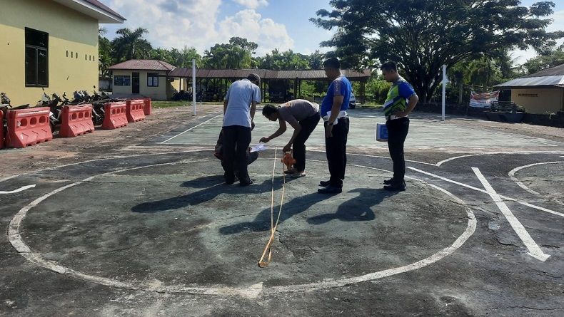 Sirkuit Praktik SIM di Satlantas Polres Sawahlunto Diubah, Angka 8 Jadi Huruf S