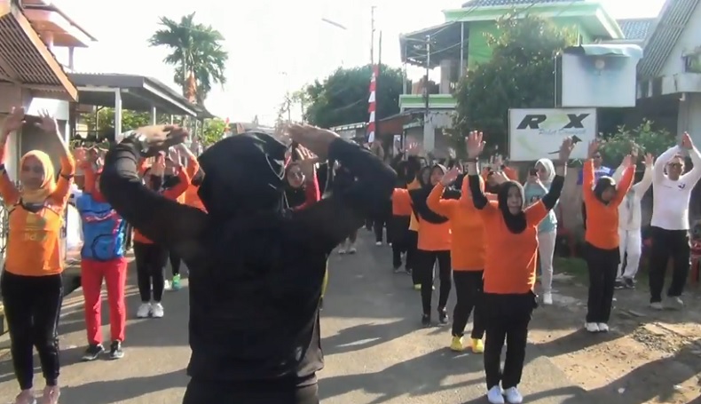 DPW Partai Perindo Sumsel Gelar Senam Sehat dan Bagikan KTA Berasuransi