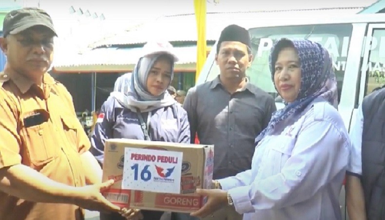 Bantu Sembako Korban Kebakaran, Perindo Kaltara: Kami Ada saat Susah Maupun Senang