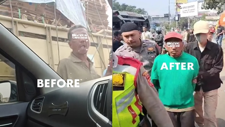 Viral Video Pria Pengemis Ludahi Mobil di Pasirkoja Bandung, Pelaku Diamankan Polisi