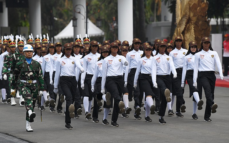 Suasana Gladi Kotor Upacara Peringatan Detik-Detik Proklamasi Kemerdekaan ke-78 RI - Bagian 1