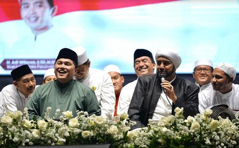 Momen Erick Thohir Hadiri Kemeriahan Sholawat Bersama di Pasuruan