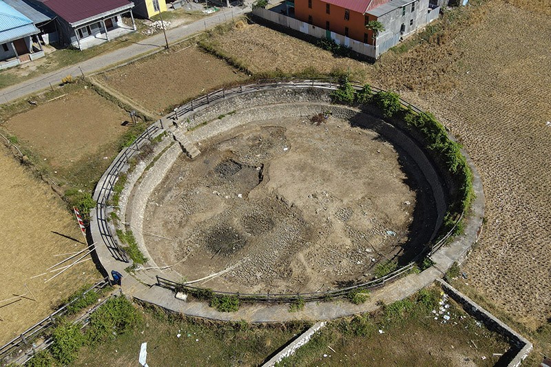 Penampakan dari Udara Embung di Maros Kering Dampak Fenomena El Nino - Bagian 1