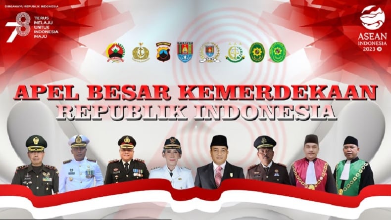 Apel Besar Kemerdekaan Ke-78 RI di Stadion Wijaya Kusuma, Diawali Kirab Bendera Pusaka