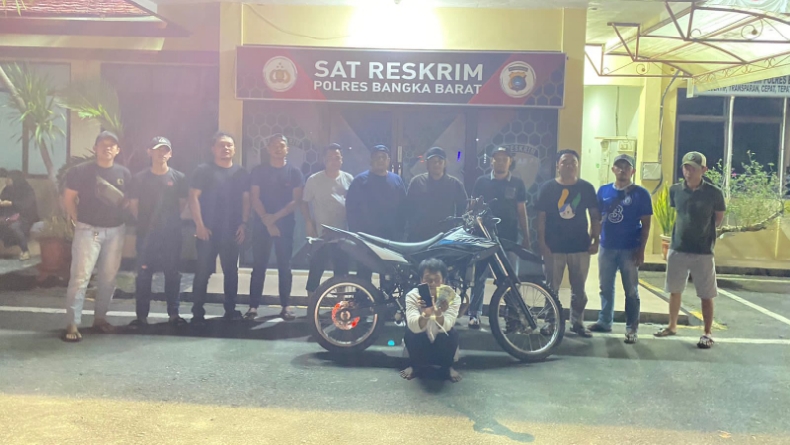 Butuh Uang untuk Main Judi Online, Pria di Bangka Barat Nekat Curi Motor Bos