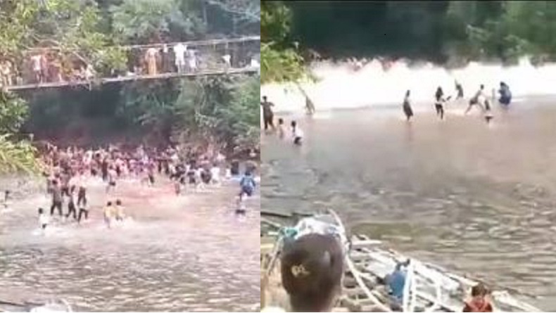 title Jembatan Mentukak Ambruk saat Ramai Warga Nonton Lomba 17-an, Tawa Jadi Jerit Histeris Jembatan Mentukak Ambruk saat Ramai Warga Nonton Lomba 17-an, Tawa Jadi Jerit Histeris