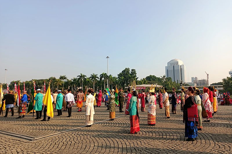 Suasana Kirab Bendera Pusaka dari Monas Menuju Istana - Bagian 3