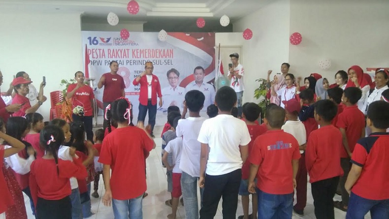 Perayaan HUT ke-78 RI, Masyarakat Antusias Sambut Pesta Rakyat Digelar Partai Perindo Sulsel