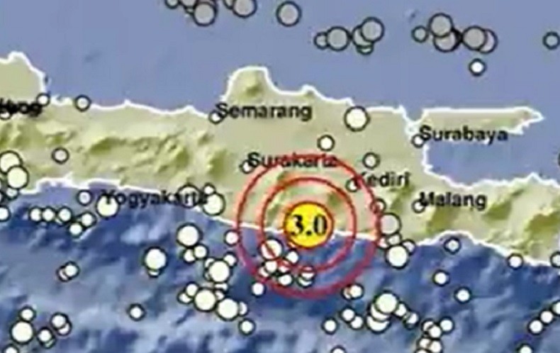 Gempa Terkini M3,0 Guncang Trenggalek Jatim Senin Pagi