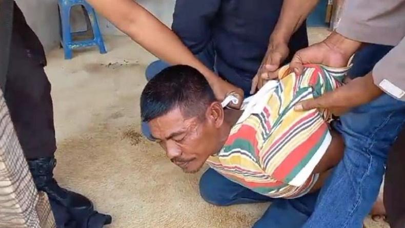 Suami Pembacok Istri dan Anak di Tanggamus Ditangkap, Sembunyi di Bengkulu