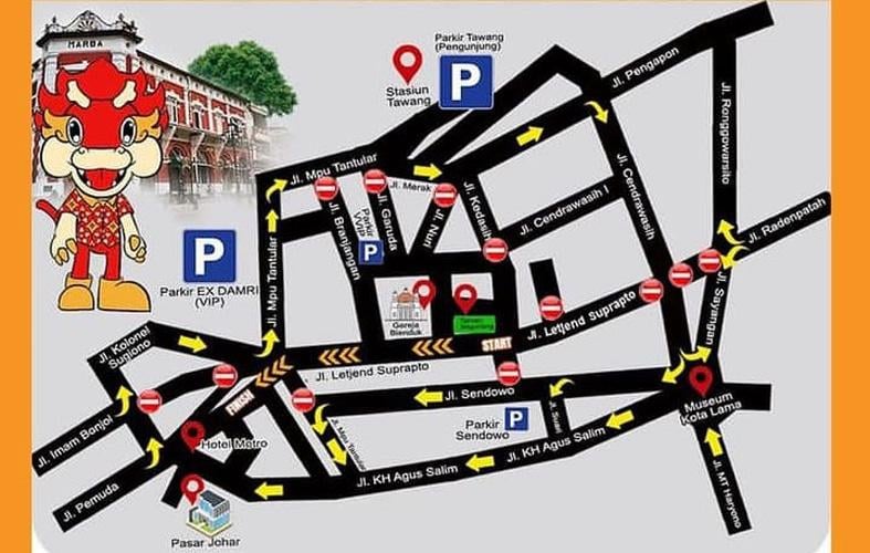 Malam Ini Kirab Budaya Nusantara di Kota Lama Semarang, Berikut Rute Penutupan Jalan 